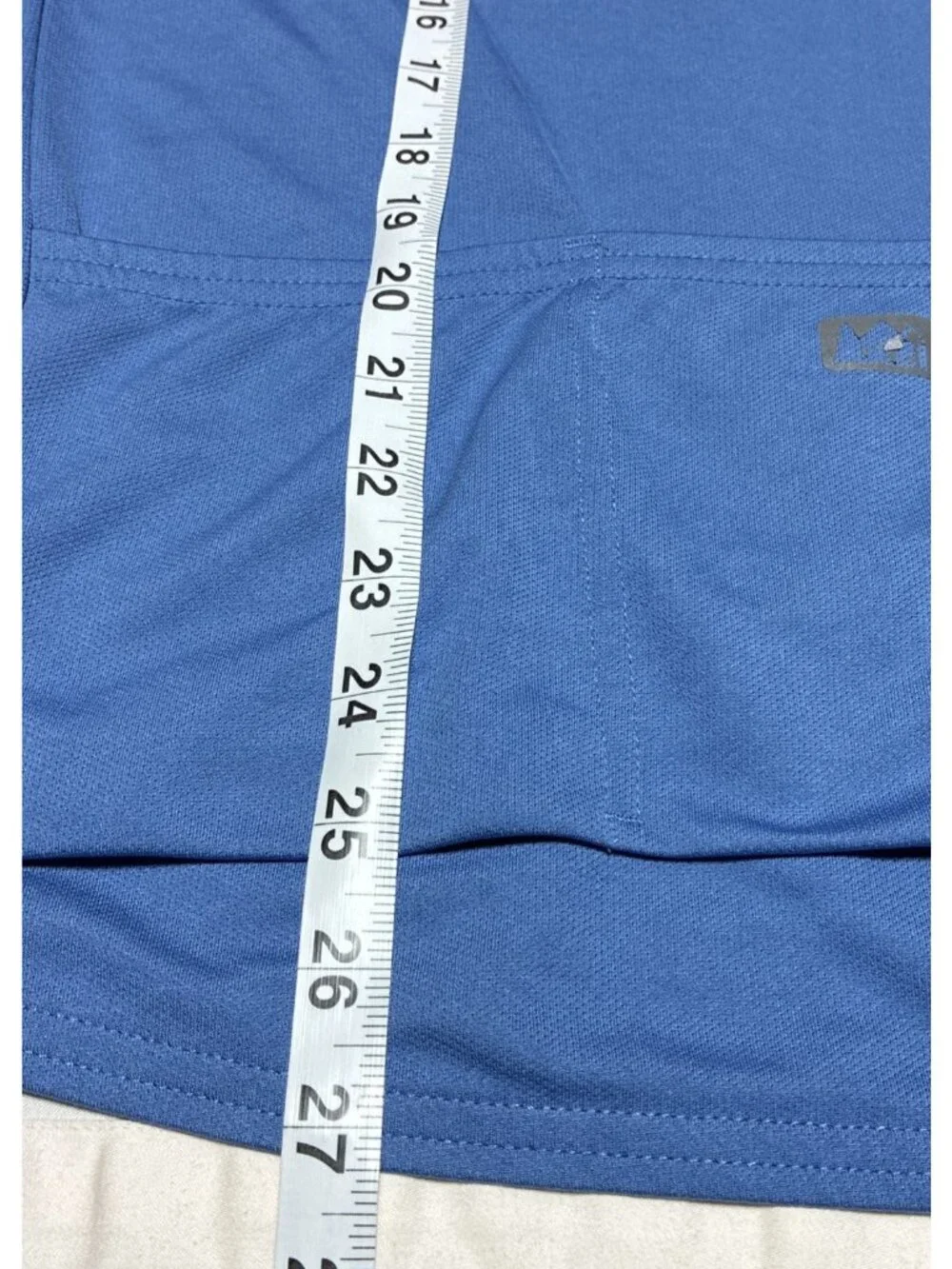 REI CO-OP Cycling Jersey Blue Short Sleeve 1/4 3 Pocket Bike Shirt Men’s Size M